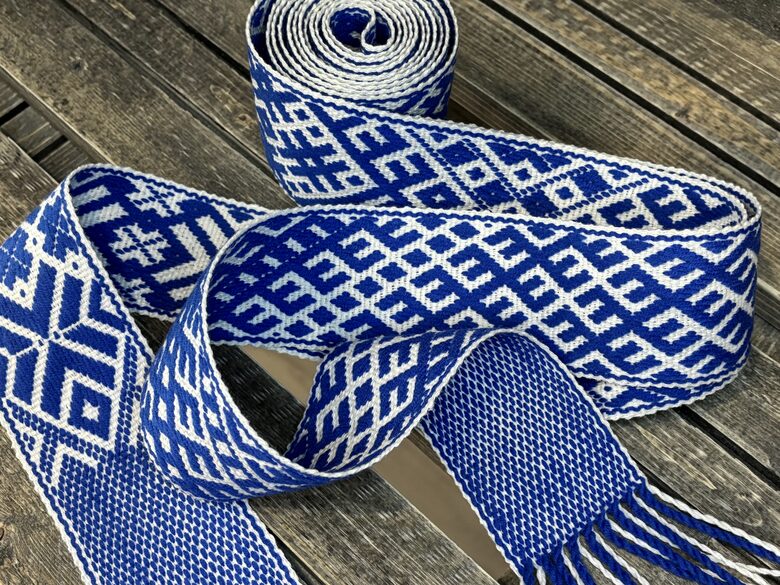 Lielvārdes josta #RUDZZILS /BALTS 